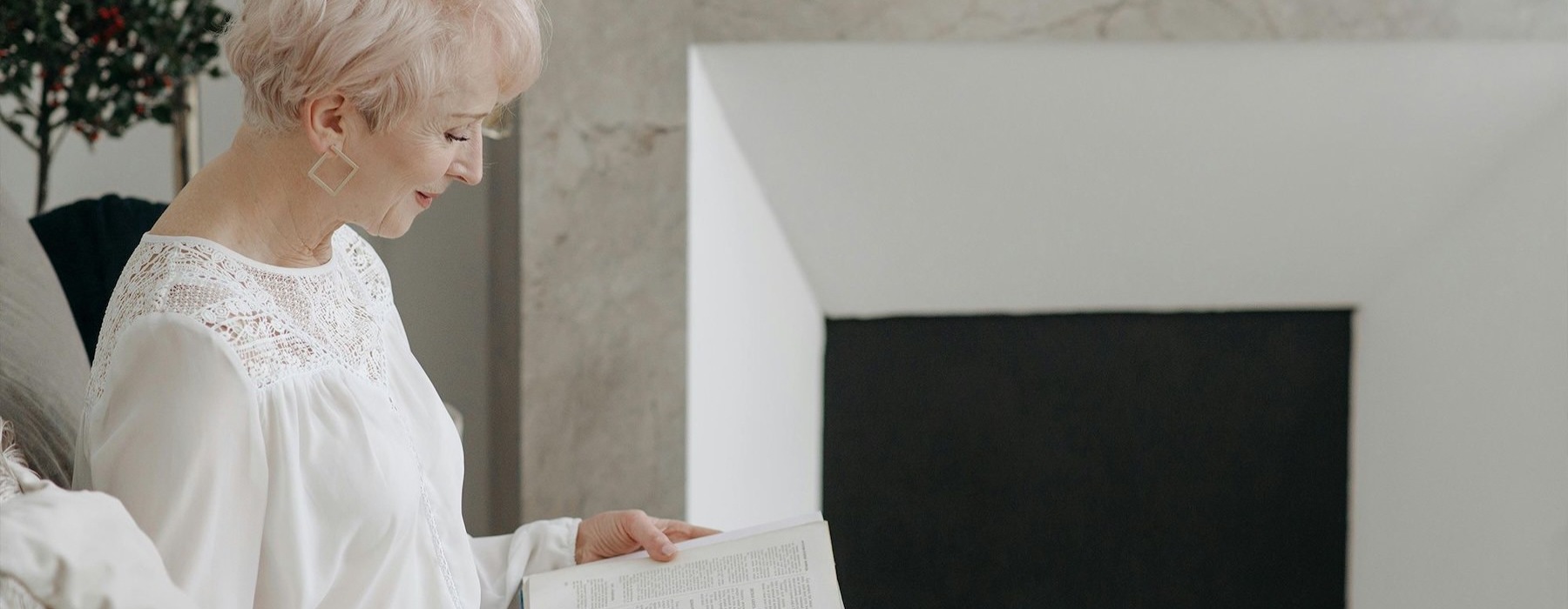 a person reading a book